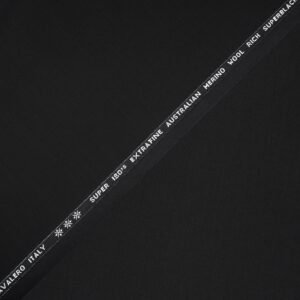 Ultra-Premium Z Black Fabric | 180s Count & 95% Australian Merino Wool | Cavalero Italy - Image 3