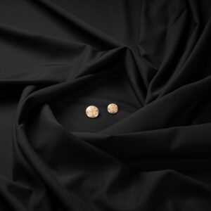 Ultra-Premium Z Black Fabric | 180s Count & 95% Australian Merino Wool | Cavalero Italy