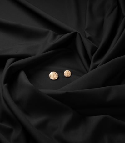 Ultra-Premium Z Black Fabric | 180s Count & 95% Australian Merino Wool | Cavalero Italy