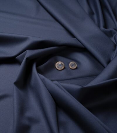 Elegant Super Blue Fabric | 170s Count & 65% Australian Merino Wool | Cavalero Italy