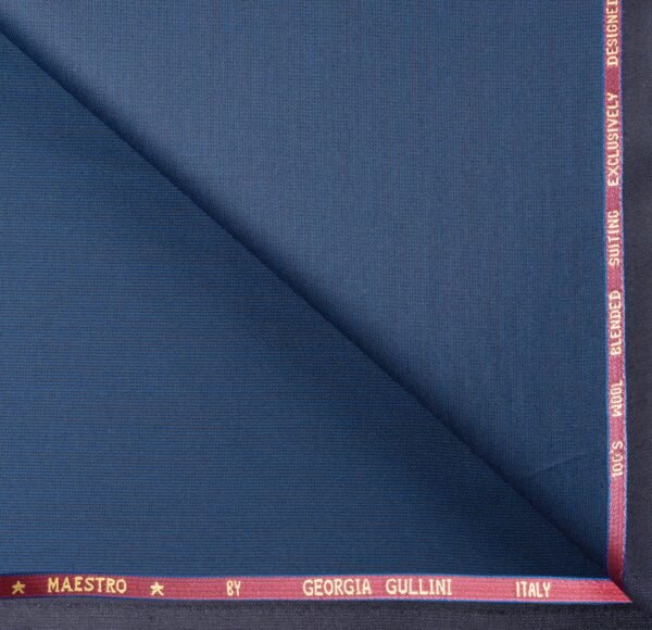 Premium Navy Blue Fabric | 100s Counts & 20% Marino Wool | Georgia Gullini - Image 2