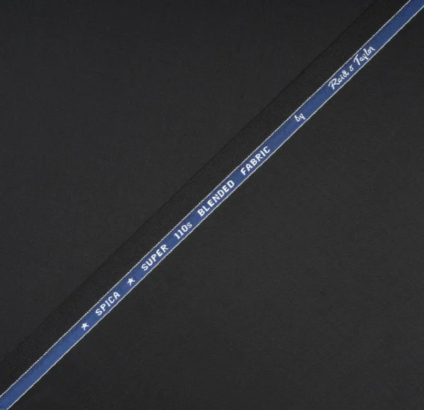Reid & Taylor | Premium Black Fabric | 110s Count & 45% Australian Merino Wool Suiting (Unstitched) - Image 3