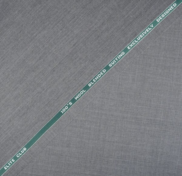 Premium Light Grey Fabric (Unstitched) | 100s Counts & 20% Marino Wool | Georgia Gullini - Image 2