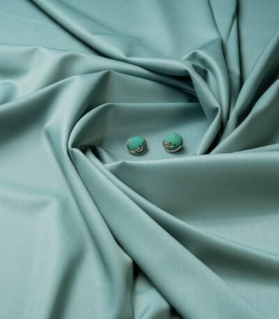 Trendy Pastel Green Fabric | 120s Count & 30% Australian Merino Wool | Canetti Italy by fashion febric