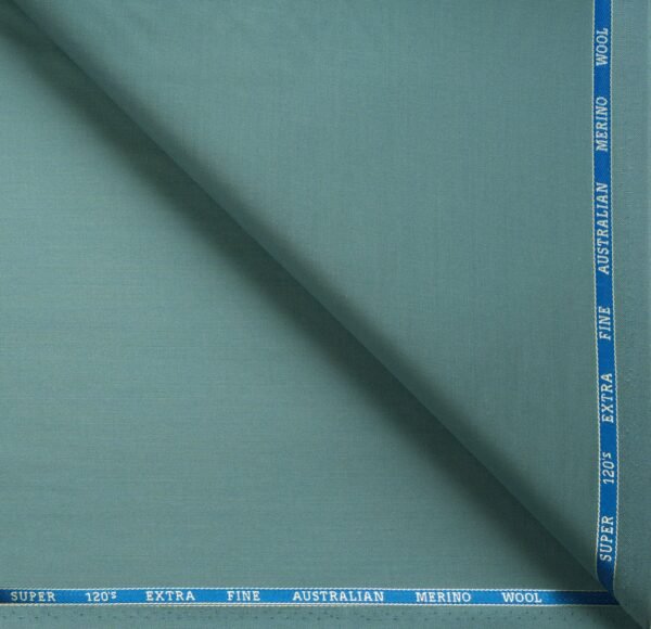 Canetti Italy | Trendy Pastel Green Fabric (Suiting ) | 120s Count & 30% Australian Merino Wool | Unstitched - Image 3