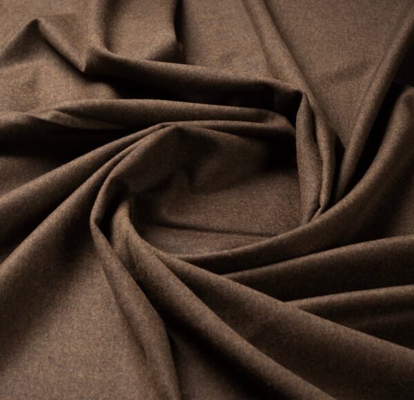 Premium Brown Fabric | 100% Wool Suiting Fabric | Cavalero Italy - Image 3
