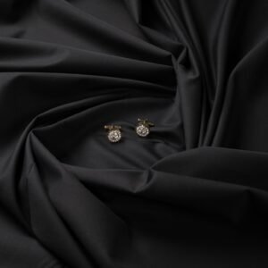 Luxury Black Fabric | Supima Cotton | 2 Ply-120 Counts – Luthai by Austin