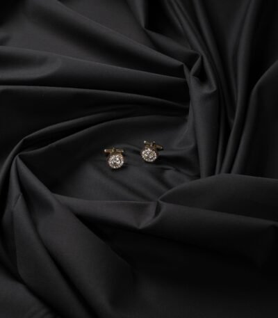 Luxury Black Fabric | Supima Cotton | 2 Ply-120 Counts – Luthai by Austin