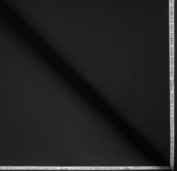 Luxury Black Fabric | Supima Cotton | 2 Ply-120 Counts – Luthai by Austin - Image 3