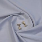 Tessitura Monti India 100% Luxury Supima Cotton 2 Ply 140’s Shirt Fabric (Light Grey) by fashion fabric