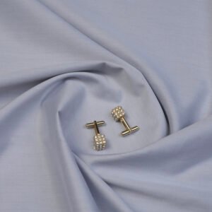 Tessitura Monti India 100% Luxury Supima Cotton 2 Ply 140’s Shirt Fabric (Light Grey) by fashion fabric