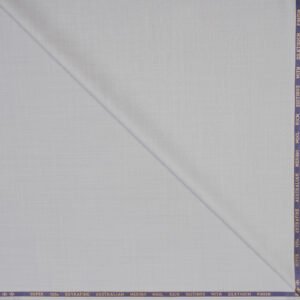 Silver Grey Cavalero Italy Super 120’s Extra Fine Australian Merino Wool Rich Suiting Fabric (Silk Touch Finish) - Image 2