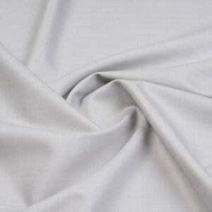 Silver Grey Cavalero Italy Super 120’s Extra Fine Australian Merino Wool Rich Suiting Fabric (Silk Touch Finish) by fashion fabric