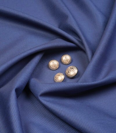 Royal Blue Cavalero Italy Super 150’s Extra Fine Australian 50% Merino Wool Suiting Fabric (10 %Silk Blend) by fashion febric by fashion fabric