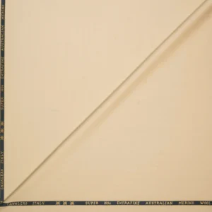 Soft Beige | Cavalero Italy | Super 150’s Extra Fine Australian 50% Merino Wool Suiting Fabric (10%Silk Blend) - Image 3