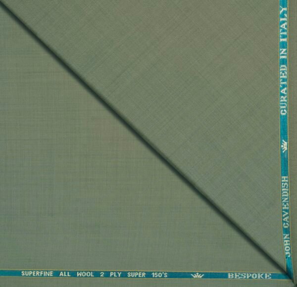 John Cavendish | Sage Green | Super 150s Superfine All Wool 2 Ply Unstitched Suiting Fabric - Image 2