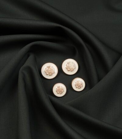 Ultra-Premium Dark Green Fabric 180s Count & 95% Australian Merino Wool Cavalero Italy