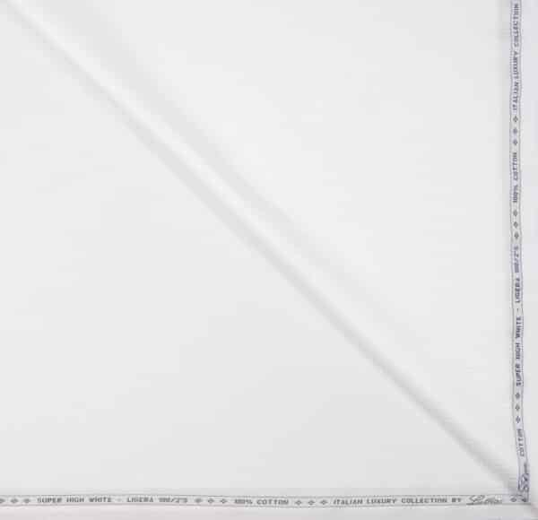 Supima Cotton Super High White 100/2 Ligera Shirt - Image 3