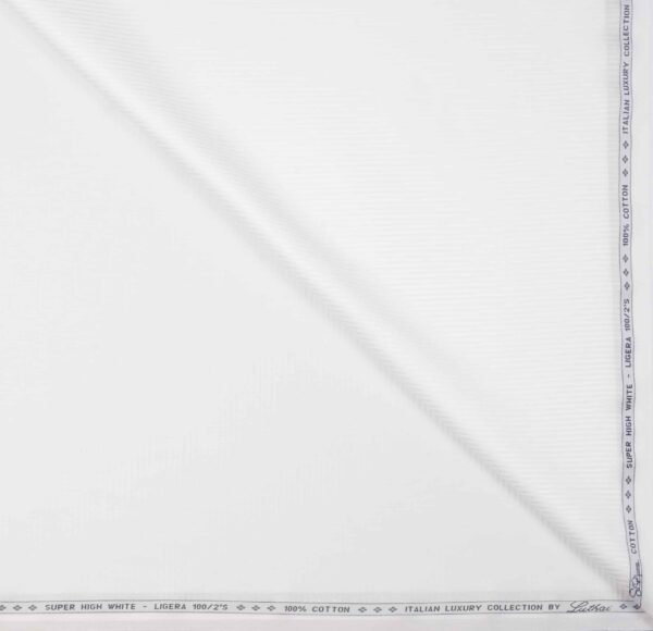 Supima Cotton Super High White 100/2 Ligera Shirt - Image 3