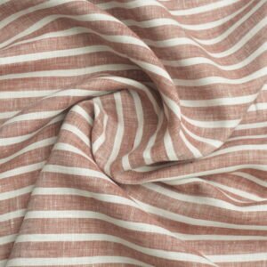 The Original Irish Heritage Linen Estd. 1912 – Emerald by Burgoyne | Rust Stripes | 60 Lea Pure Linen