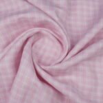 The Original Irish Heritage Linen Estd. 1912 – Emerald by Burgoyne | Pink Checks | 60 Lea Pure Linen at Fashion Fabric
