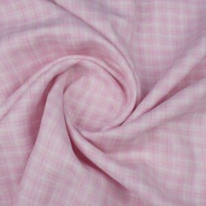 The Original Irish Heritage Linen Estd. 1912 – Emerald by Burgoyne | Pink Checks | 60 Lea Pure Linen at Fashion Fabric
