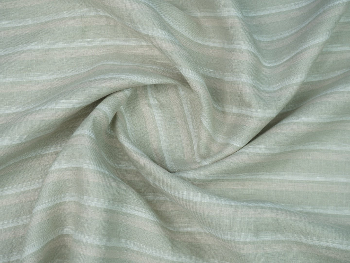 DSC08895 Cavalero Premium 100% Pure Linen 60 Lea | White With Pista Stripes - Image 1