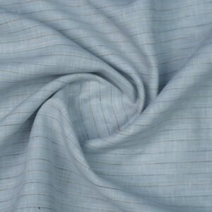 The Original Irish Heritage Linen Estd. 1912 by Burgoyne | 80 Lea | 100% Pure Linen | Sky Stripes at Fashion Fabric