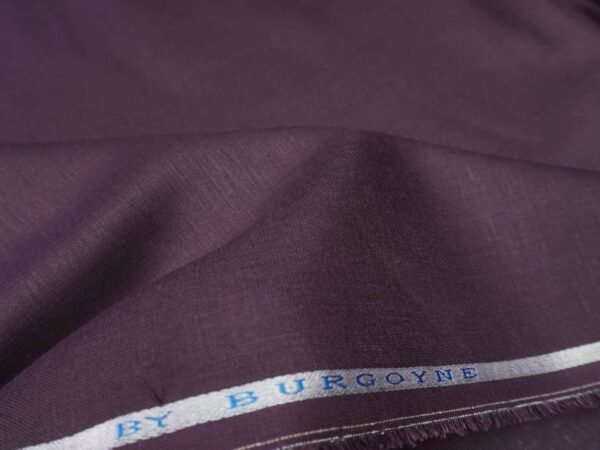 Burgoyne Original Irish Heritage Linen Estd. 1912 – Emerald  | Unstitched Shirting Fabric (Purple Colour) | 60 Lea 100% Pure Linen - Image 3