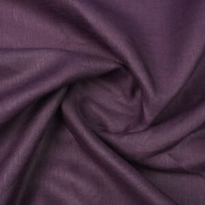 Emerald by Burgoyne purple colour 100% pure linen fabric by The Fashion fabric