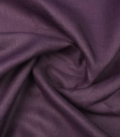 Emerald by Burgoyne purple colour 100% pure linen fabric by The Fashion fabric