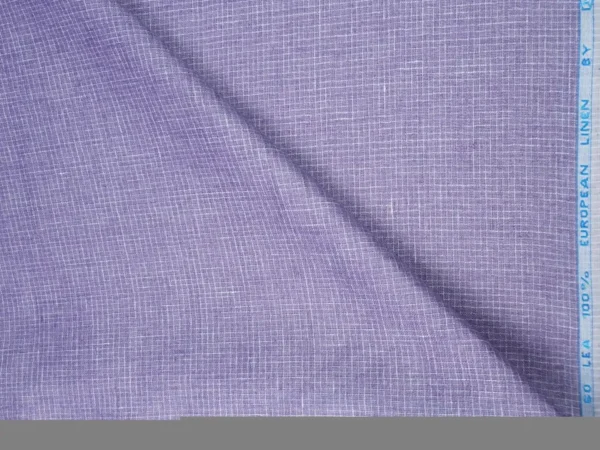 💜 J.Hampstead 100% European Linen | 60 Lea | Purple Self Design - Image 3