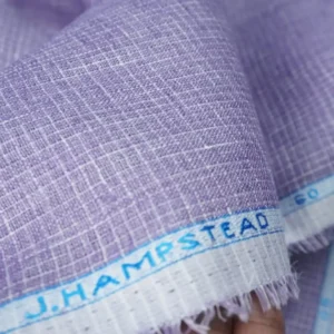 💜 J.Hampstead 100% European Linen | 60 Lea | Purple Self Design - Image 2