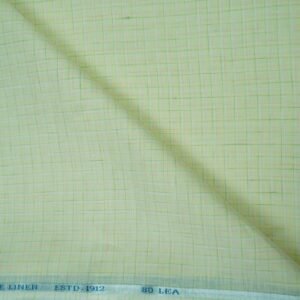 The Original Irish Heritage Linen Estd. 1912 by Burgoyne | 80 Lea | 100% Pure Linen Unstitched Fabric(Yellow Checks) - Image 3