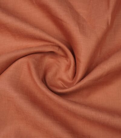 Emerald by Burgoyne rust shade pure linen fabric now available at The Fashion Fabric