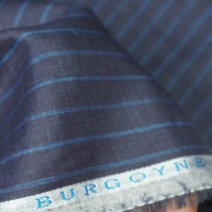 The Original Irish Heritage Linen Estd. 1912 by Burgoyne | 80 Lea | 100% Pure Linen | Purple Stripes Shirting Unstitched Fabric - Image 3