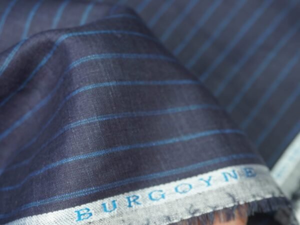 The Original Irish Heritage Linen Estd. 1912 by Burgoyne | 80 Lea | 100% Pure Linen | Purple Stripes Shirting Unstitched Fabric - Image 3