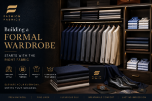 Premium Formal Fabrics for Men's Office & Business Wear in Bangalore, Karnataka 2 Building a formal wardrobe with men's wear in Bangalore | The Fashion Fabric