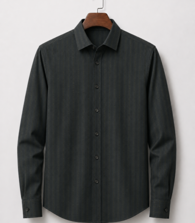 Dark Green Shirting Fabric