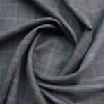 Cavalero Suiting Fabric - Grey Windowpane Super 130's