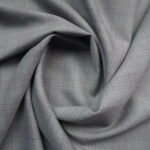 Grey Check Wool Suiting Fabric
