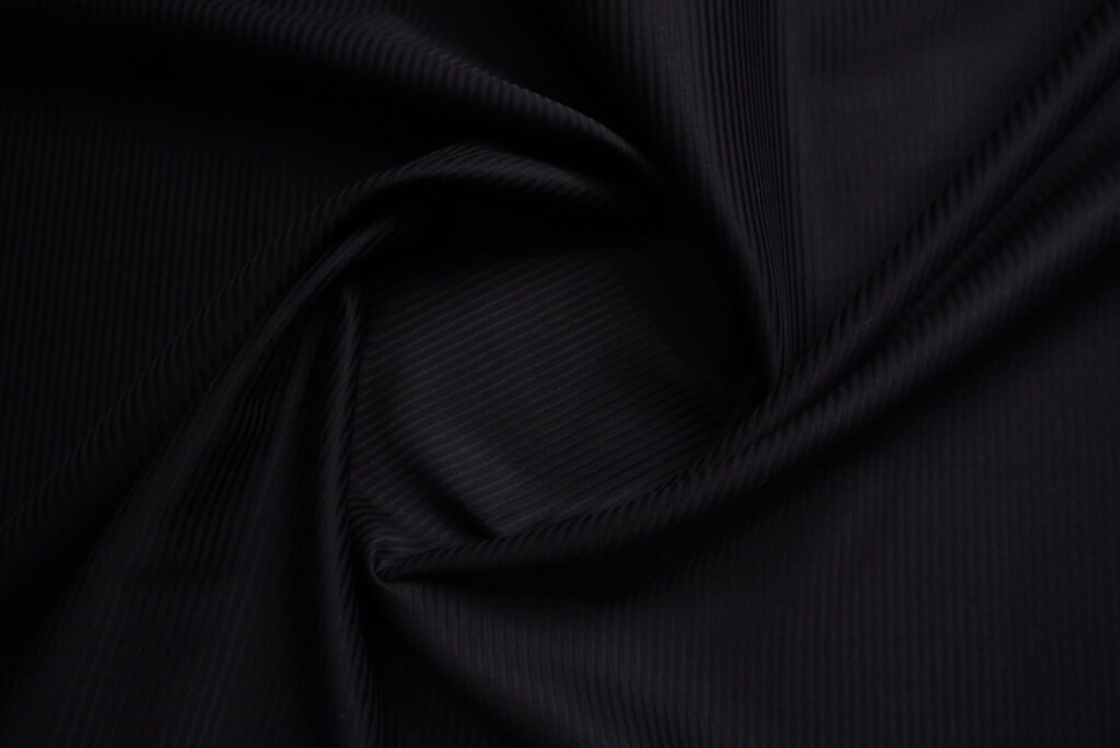 Black Stripe Cotton Shirting Fabric