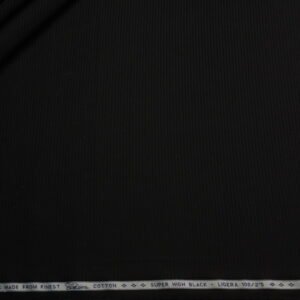 Black Stripe Cotton Shirting Fabric