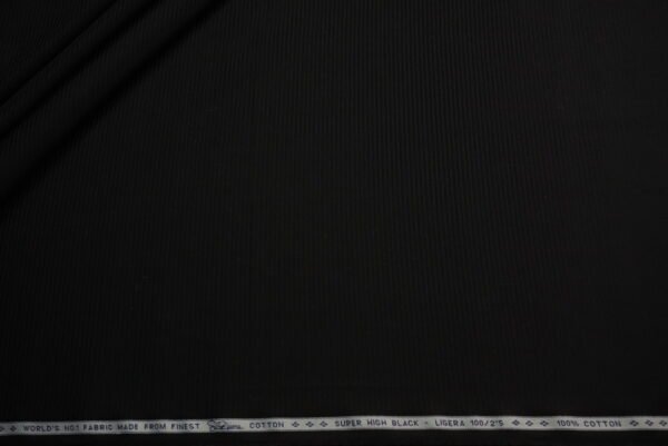 Black Stripe Cotton Shirting Fabric