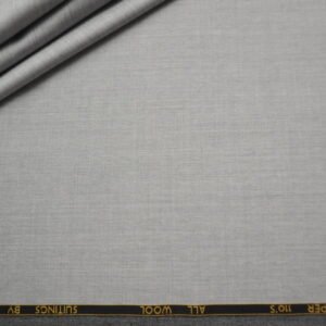 Light Grey Suiting Fabric Cavalero Super 110 Wool