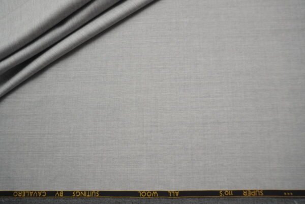 Light Grey Suiting Fabric Cavalero Super 110 Wool