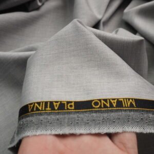 Light Grey Suiting Fabric Cavalero Super 110 Wool