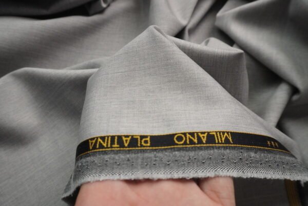 Light Grey Suiting Fabric Cavalero Super 110 Wool