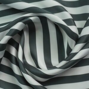 Green Stripe Shirting Fabric