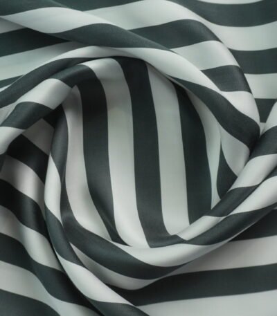 Green Stripe Shirting Fabric